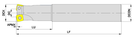 MKT113-025R02P25-SO09 Корпус фрезы Gesac