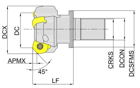 MFC145-025R03M16-HN06 Корпус фрезы Gesac
