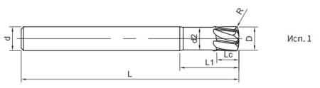 FH200-RH6-20013-H Фреза монолитная твердосплавная Gesac
