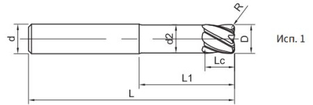 SA300-WF-RN6-25040 Фреза монолитная твердосплавная Gesac