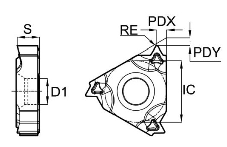 16IR11.5NPT-TA-KM3225 Пластина резьбовая Gesac