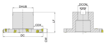 MSA110-125R10B32-CN07 Корпус фрезы Gesac