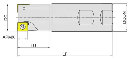 MEC190-032R03W32-AN16 Корпус фрезы Gesac