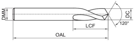 D102-ANN-0600 Сверло Монолитное твердосплавное центровочное Gesac